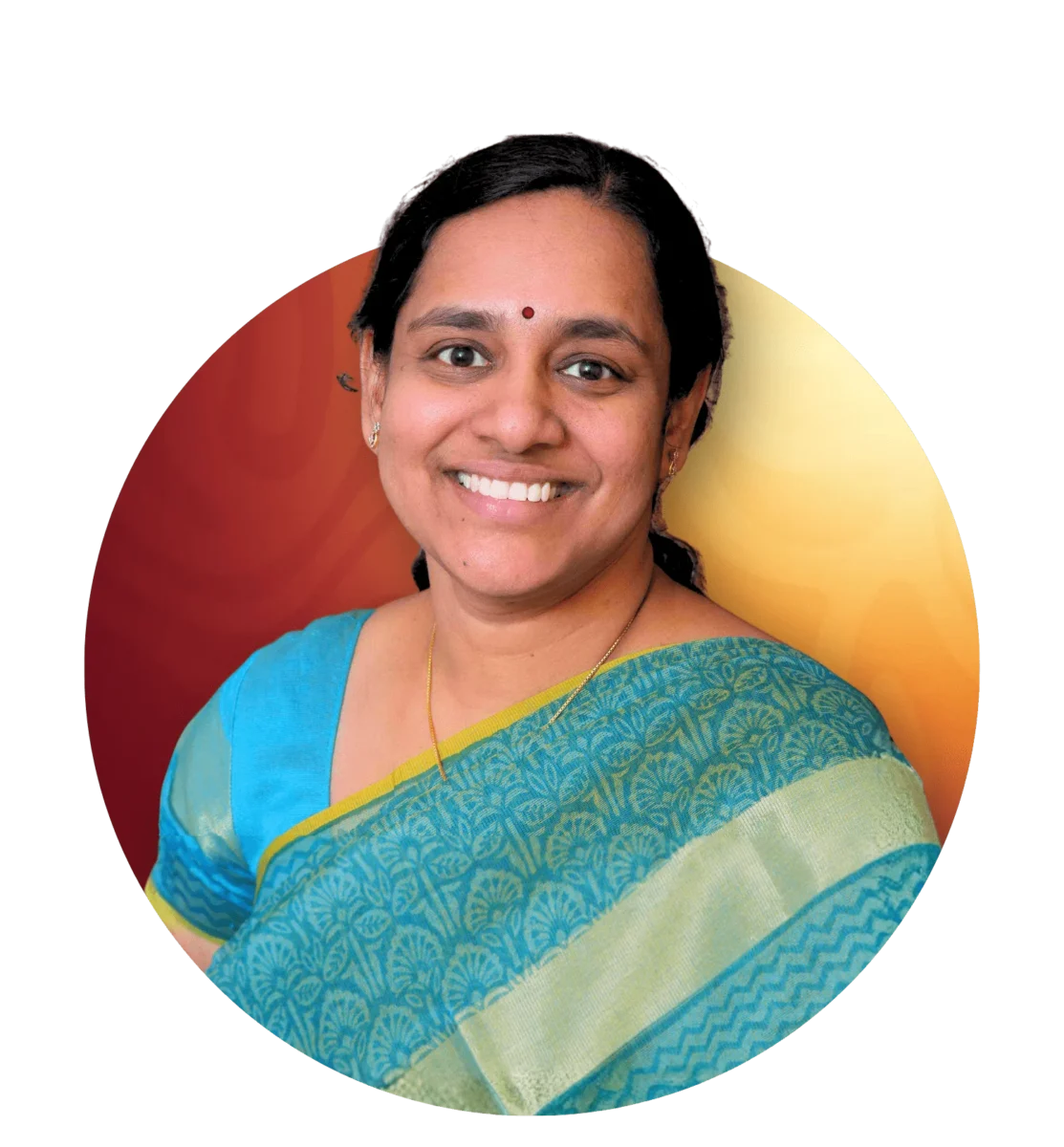 Portrait of Dr. Padmamalini Mahendradas, President of the Uveitis Society of India (USI) and Head of Uveitis and Ocular Immunology Services at Narayana Nethralaya, Bengaluru, specialist in ocular inflammatory diseases.