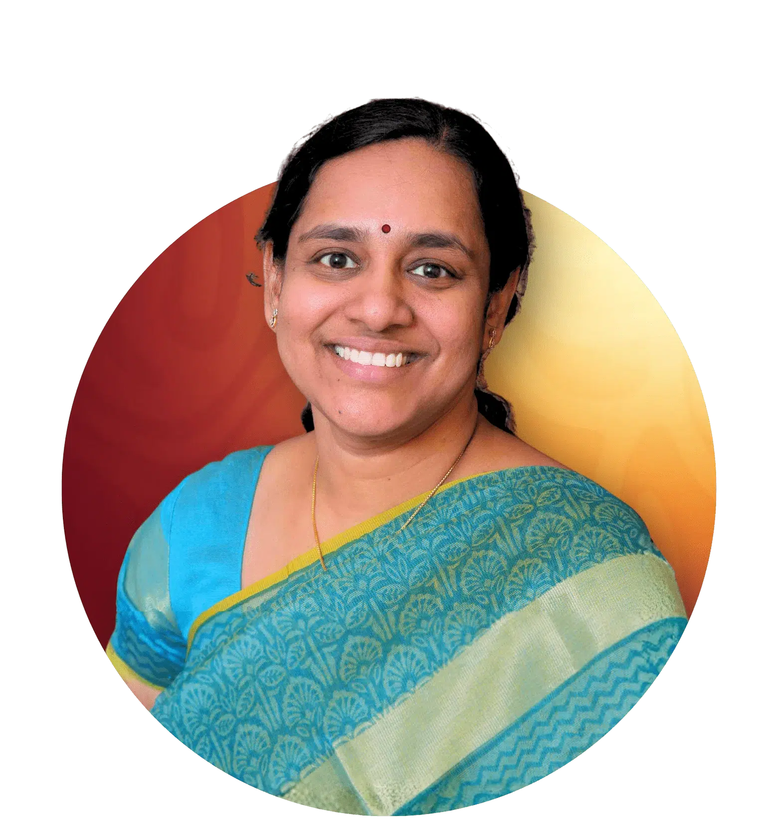 Portrait of Dr. Padmamalini Mahendradas, President of the Uveitis Society of India (USI) and Head of Uveitis and Ocular Immunology Services at Narayana Nethralaya, Bengaluru, specialist in ocular inflammatory diseases.