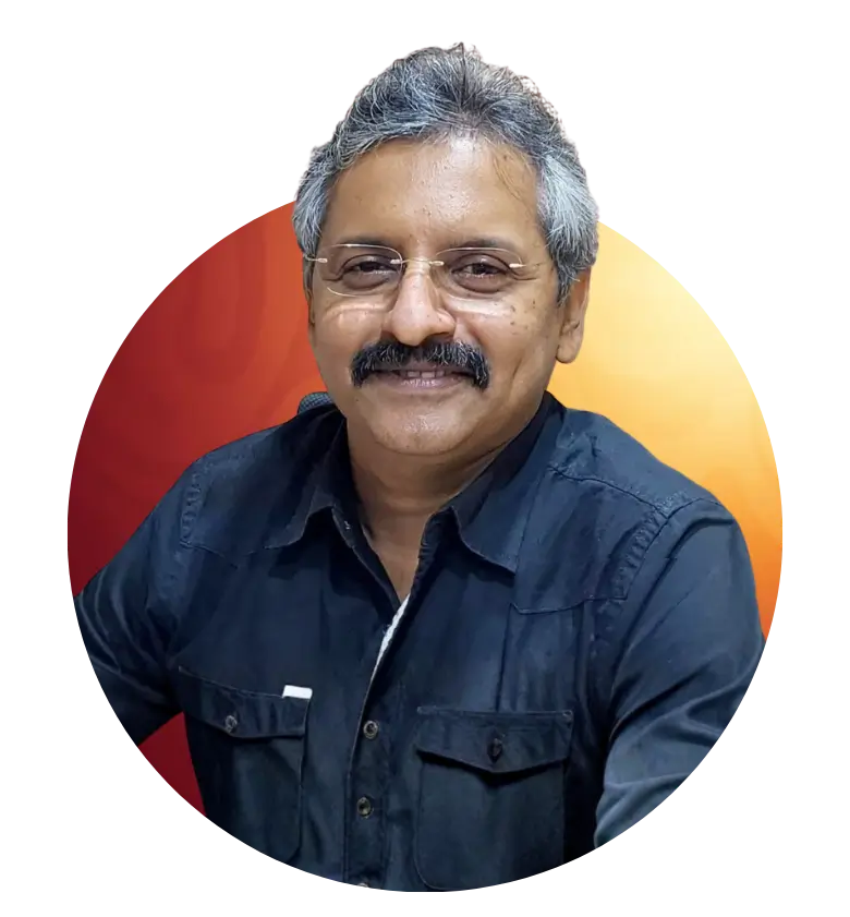 Portrait of Dr. Sudharshan S, Vice President of the Uveitis Society of India (USI) and Senior Consultant at Sankara Nethralaya, Chennai, specialist in HIV-related eye diseases and uveitis.