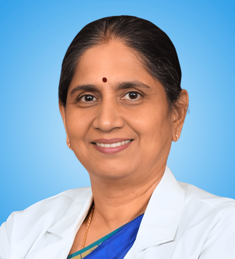 Portrait of Dr. Sudha K Ganesh, Director of Uvea Services at Sankara Nethralaya, Chennai, and Past President (2013-2015) of the Uveitis Society of India (USI), expert in ocular inflammatory diseases.