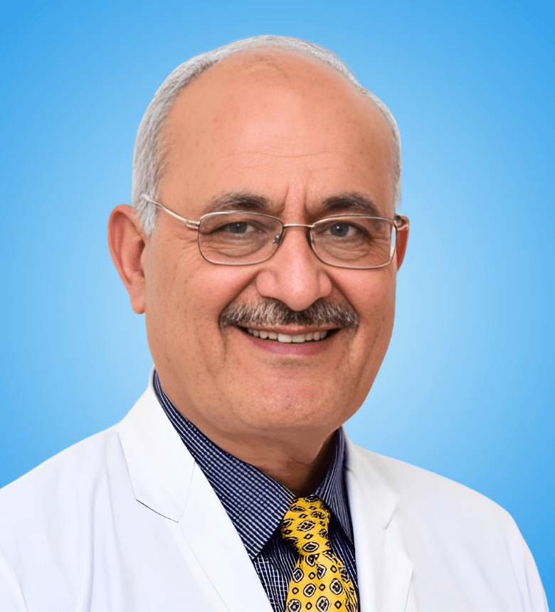 Portrait of Dr. Virender Singh Sangwan, Distinguished Consultant at Dr Shroff’s Charity Eye Hospital, New Delhi, and Past President (2010-2012) of the Uveitis Society of India (USI), expert in ocular inflammatory diseases.