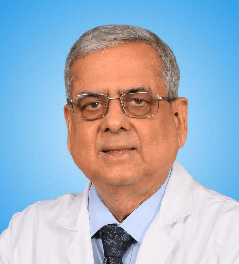 Portrait of Prof. Jyotirmay Biswas, Distinguished Consultant at Sankara Nethralaya, Chennai, and Past President (2003-2006) of the Uveitis Society of India (USI), expert in ocular inflammatory diseases and ocular pathology.